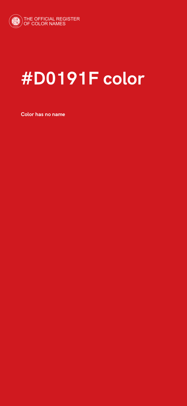 #D0191F color image