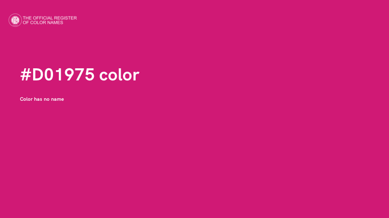 #D01975 color image