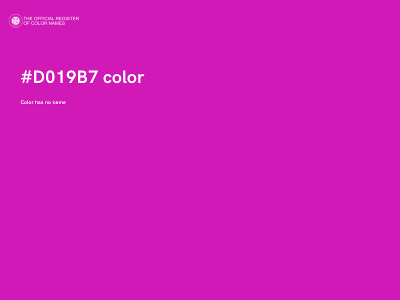 #D019B7 color image