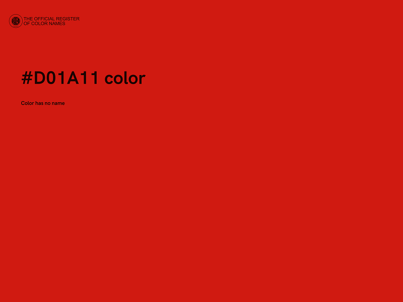 #D01A11 color image