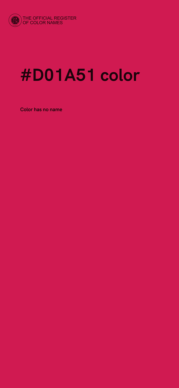 #D01A51 color image