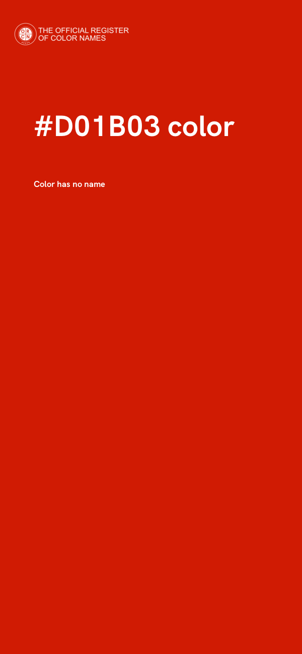 #D01B03 color image