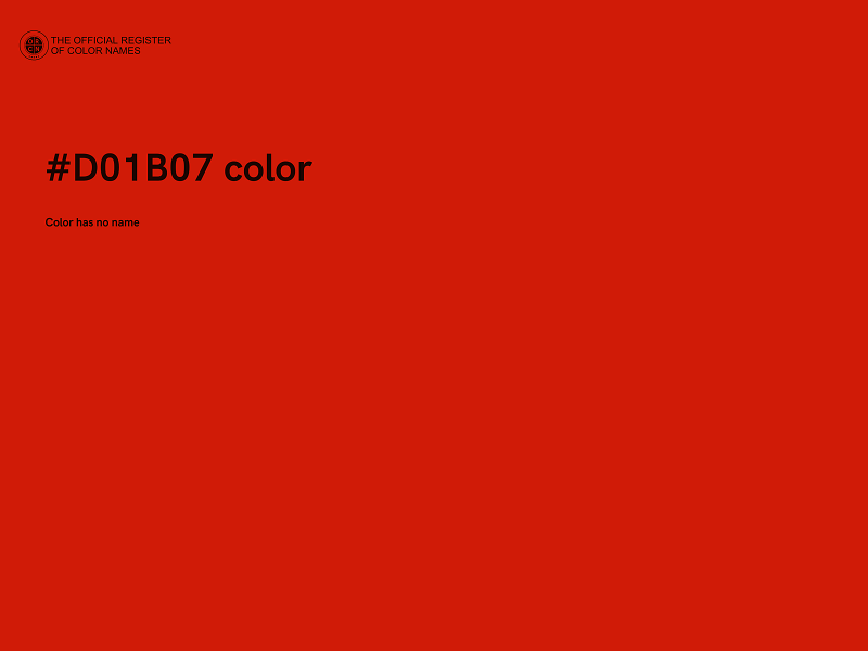 #D01B07 color image