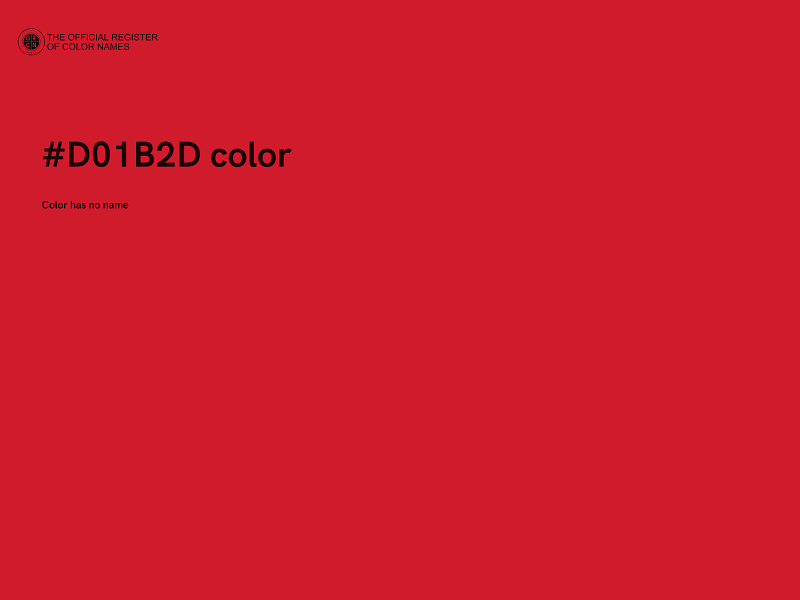#D01B2D color image