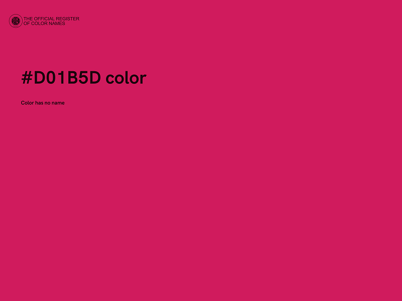 #D01B5D color image
