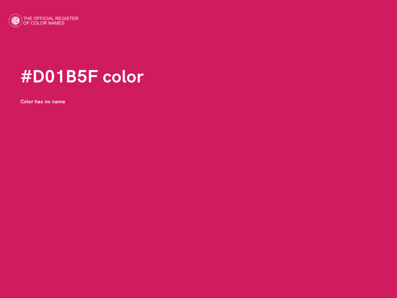 #D01B5F color image