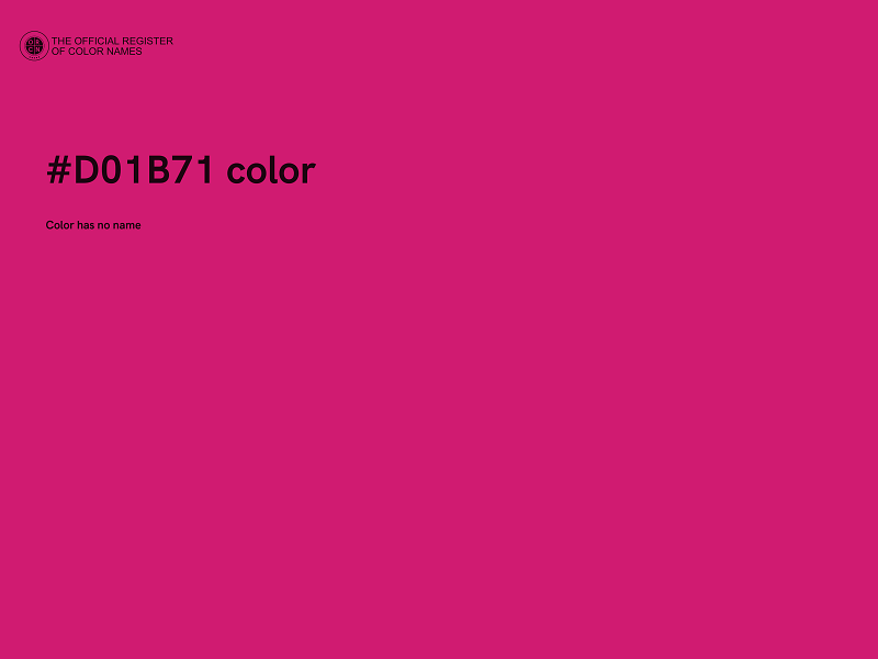 #D01B71 color image