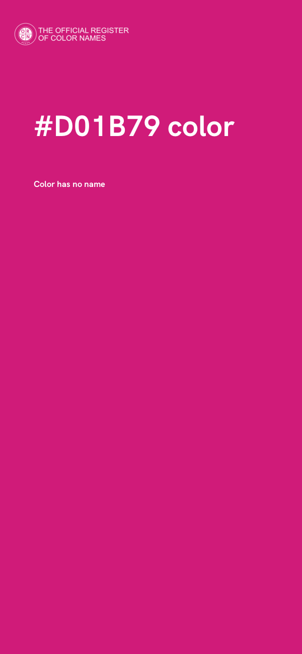 #D01B79 color image