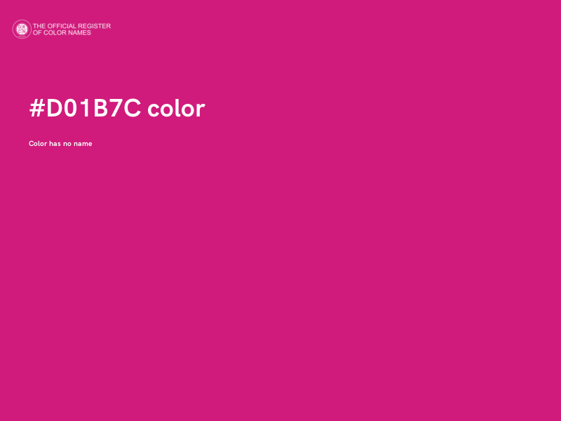 #D01B7C color image