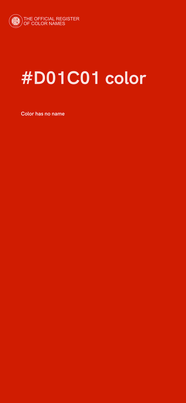 #D01C01 color image