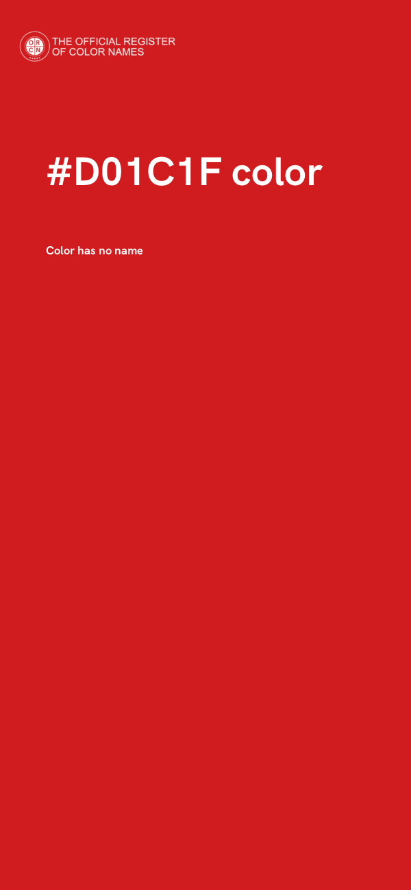 #D01C1F color image