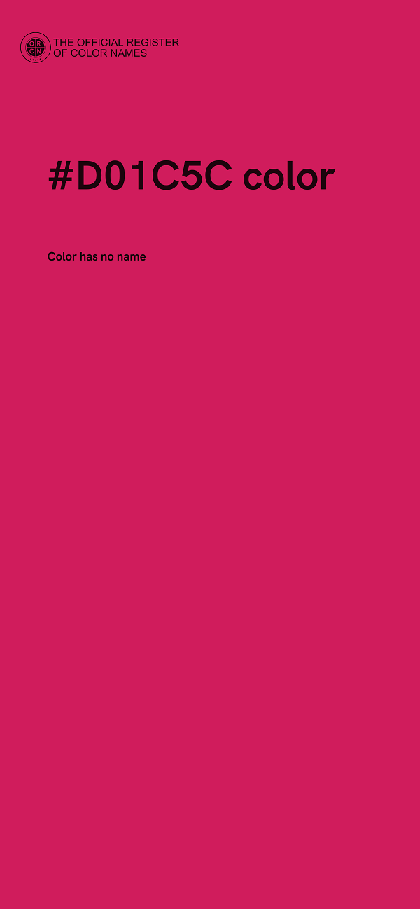 #D01C5C color image