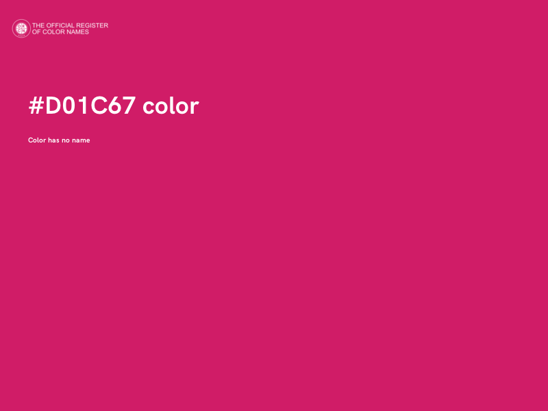 #D01C67 color image