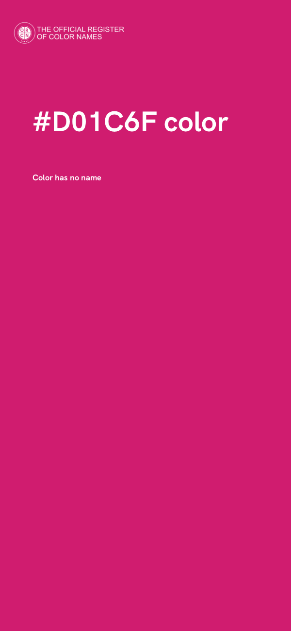 #D01C6F color image