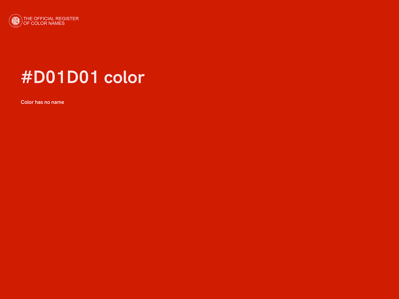 #D01D01 color image