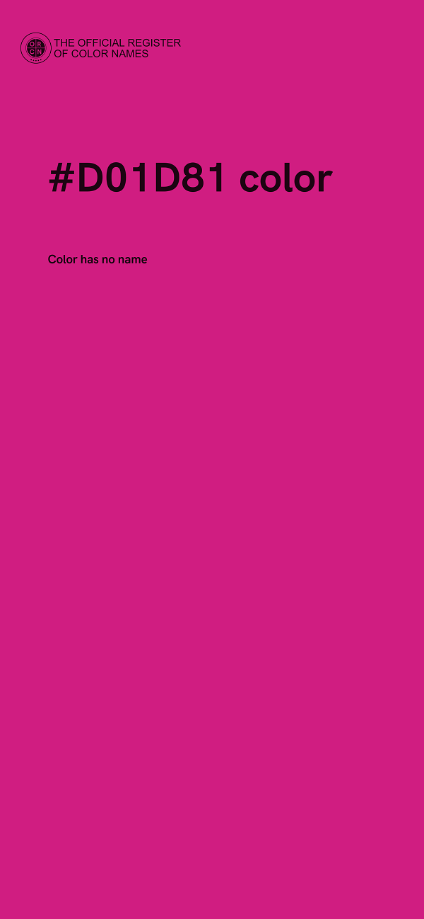 #D01D81 color image