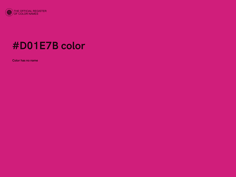 #D01E7B color image