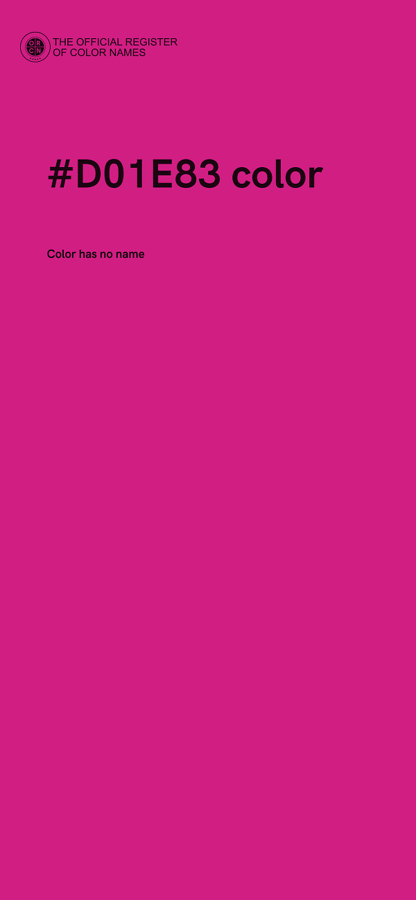 #D01E83 color image