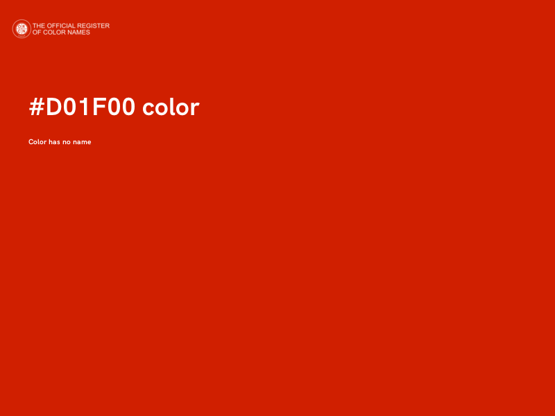 #D01F00 color image