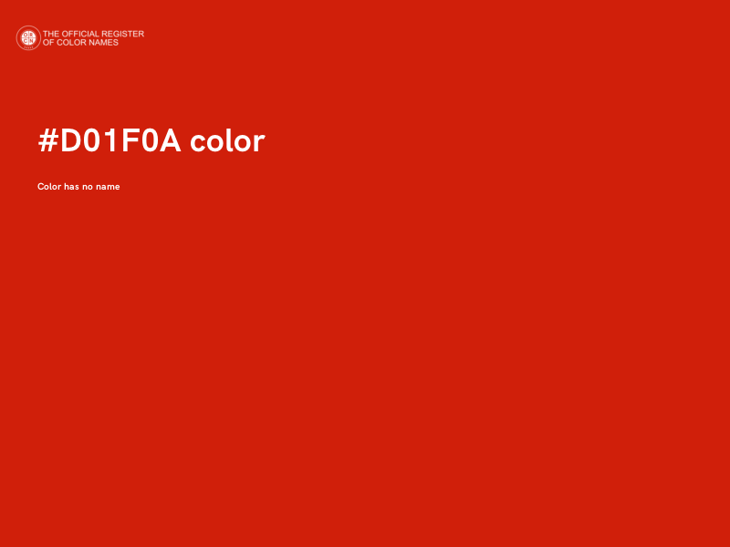 #D01F0A color image