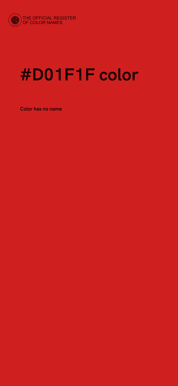 #D01F1F color image