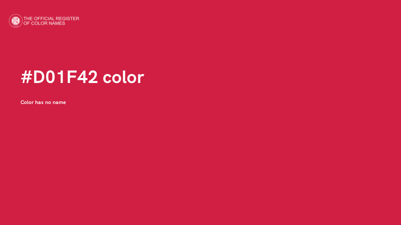 #D01F42 color image