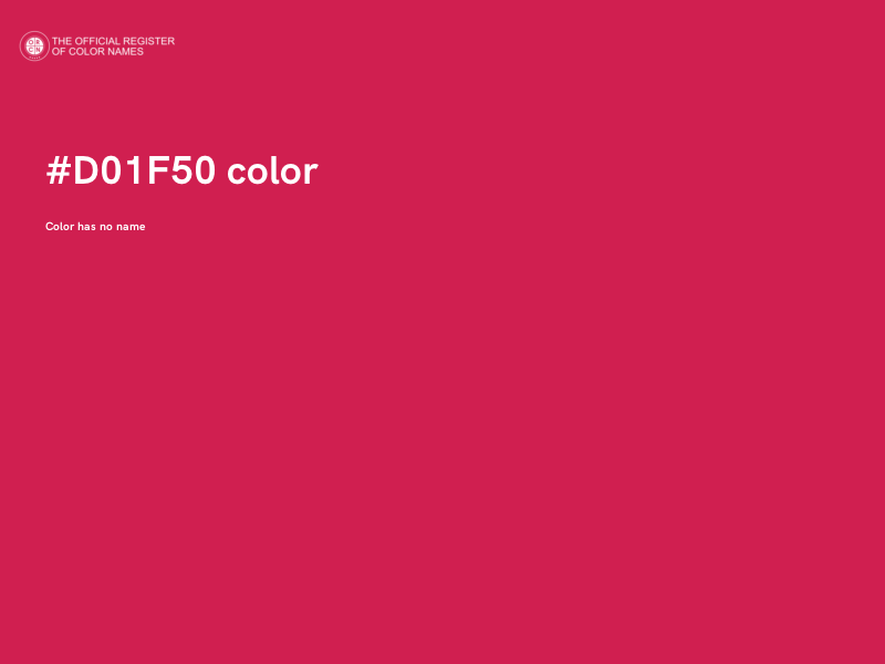 #D01F50 color image