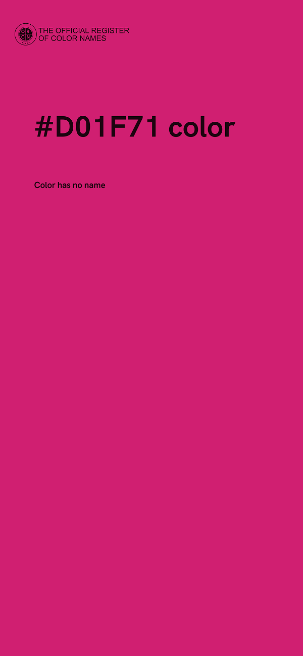#D01F71 color image