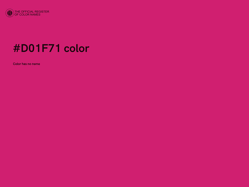 #D01F71 color image