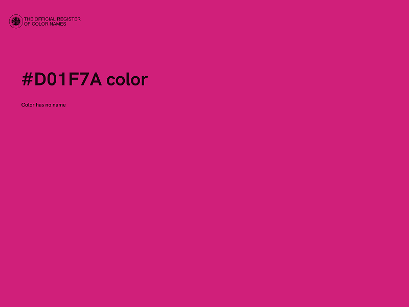 #D01F7A color image