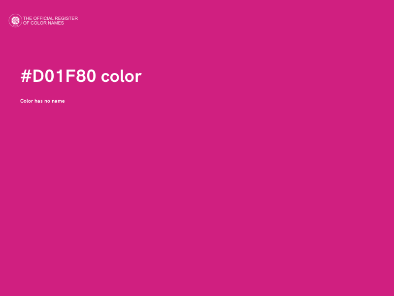 #D01F80 color image