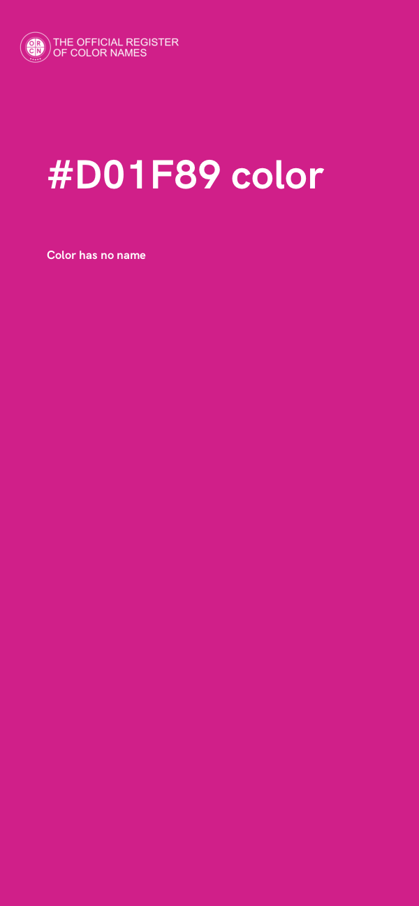#D01F89 color image