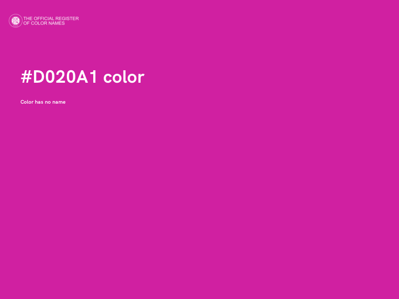 #D020A1 color image