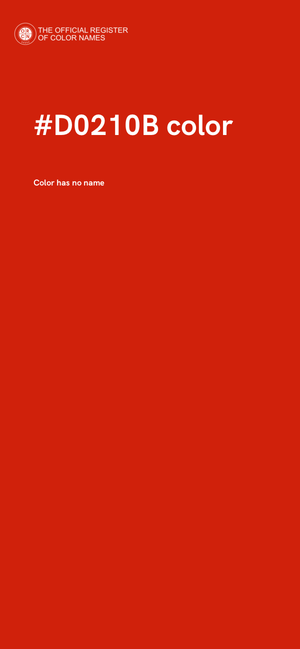 #D0210B color image
