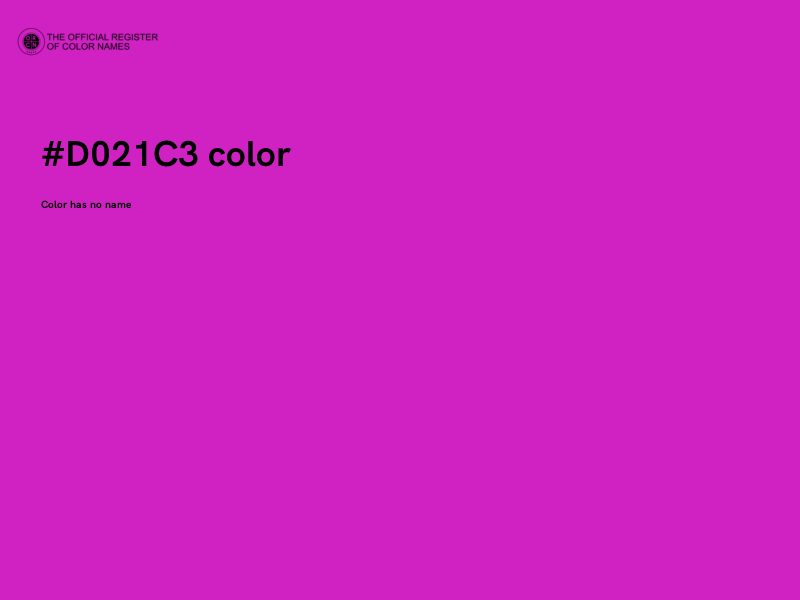 #D021C3 color image