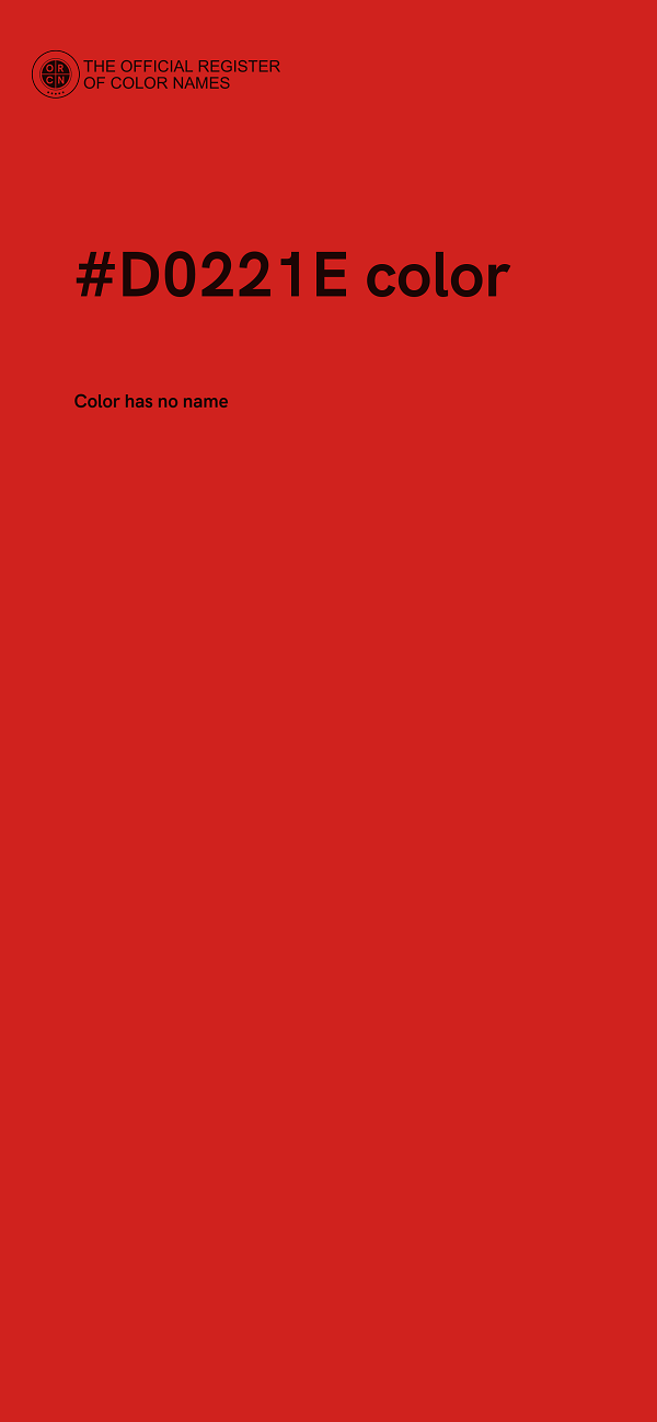 #D0221E color image