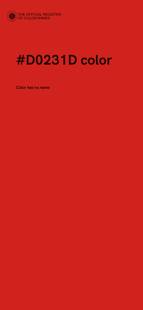 #D0231D color image