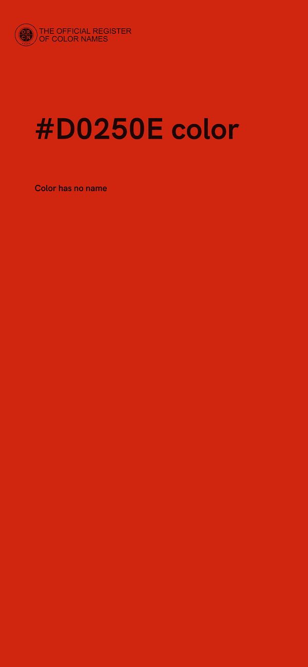 #D0250E color image