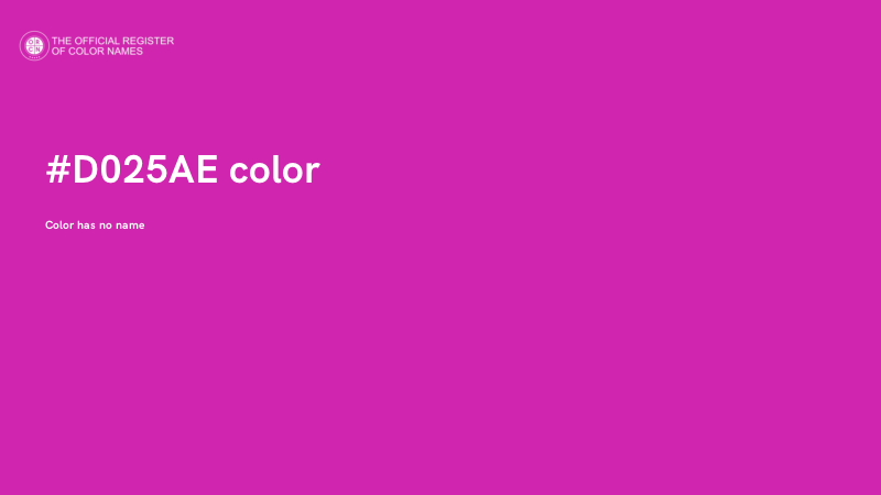 #D025AE color image