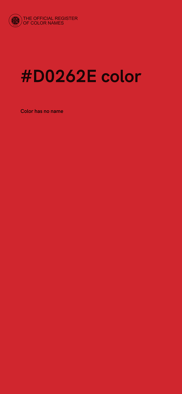 #D0262E color image