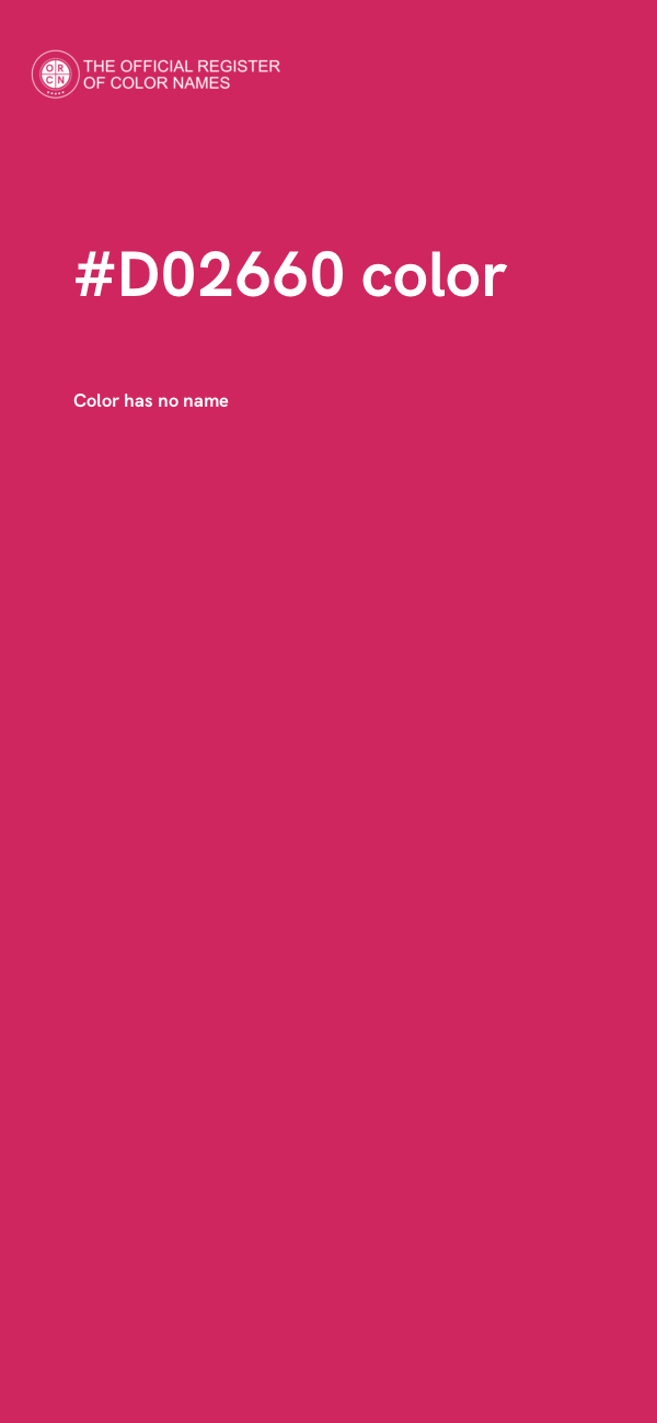 #D02660 color image