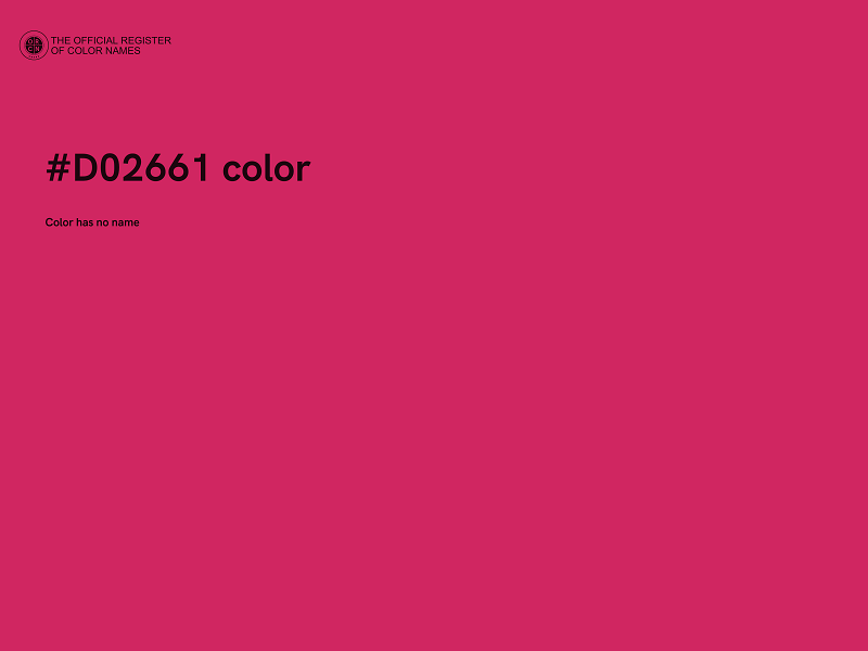 #D02661 color image