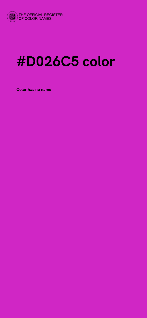 #D026C5 color image