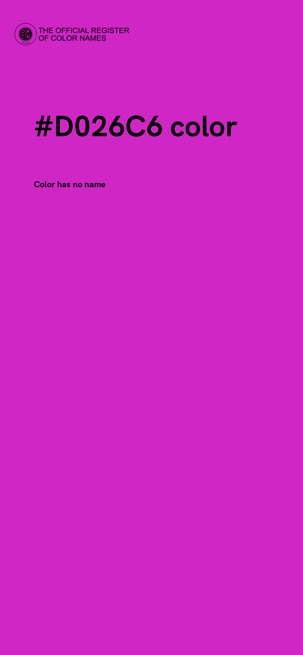 #D026C6 color image