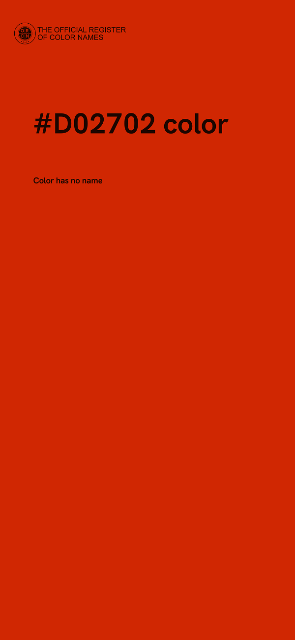 #D02702 color image