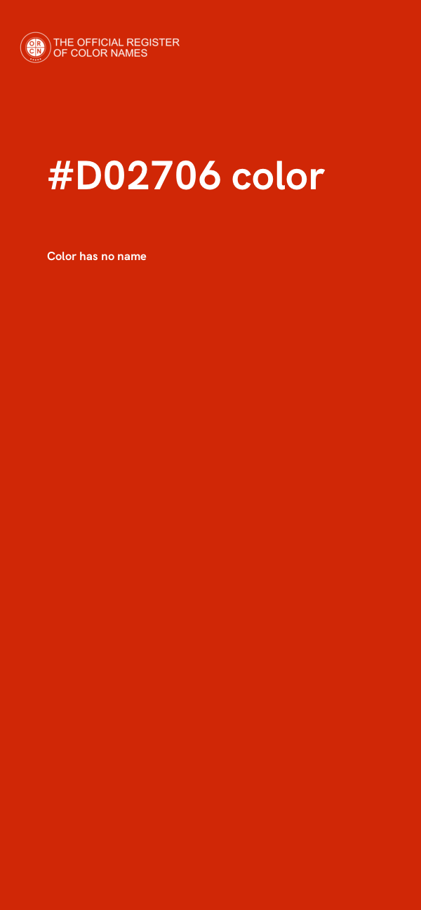 #D02706 color image