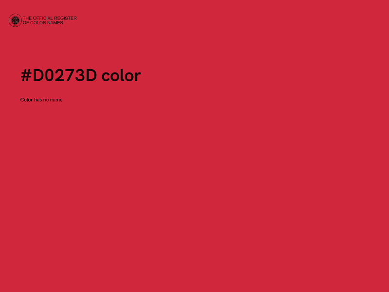 #D0273D color image