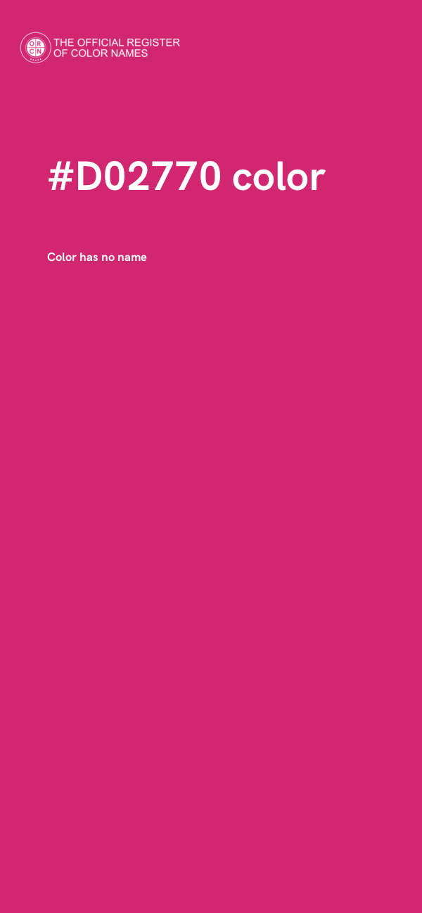 #D02770 color image