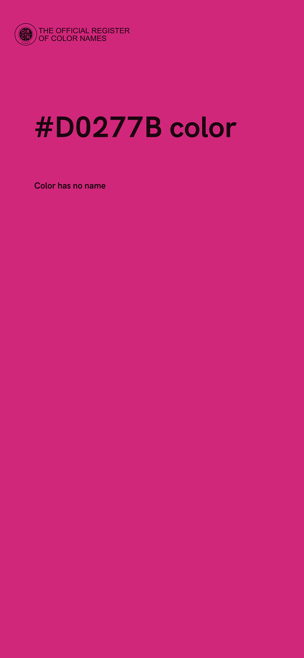 #D0277B color image