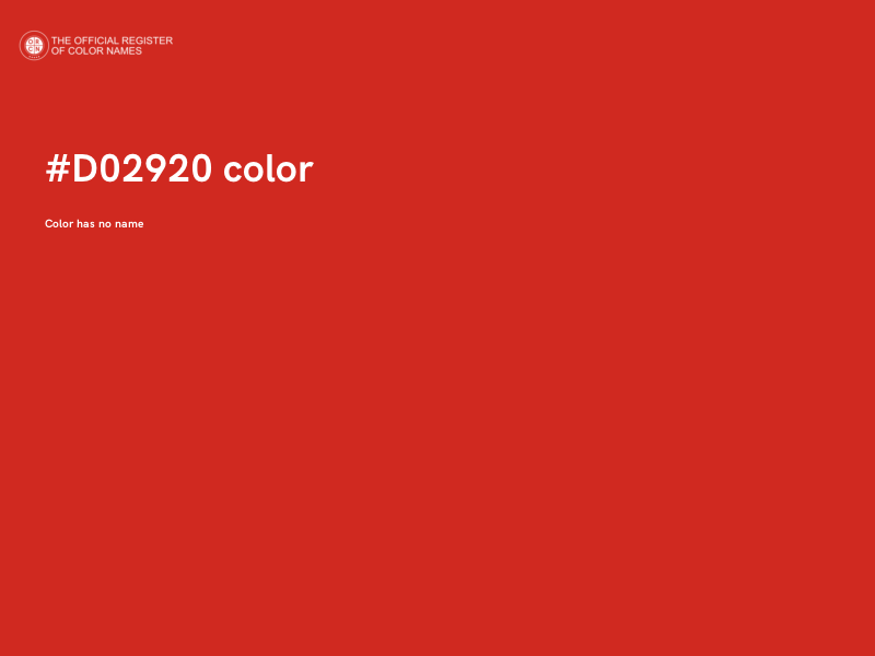 #D02920 color image